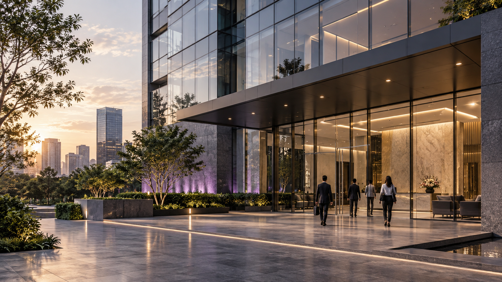 Edificio corporativo contemporáneo